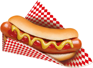 a hotdog on bun